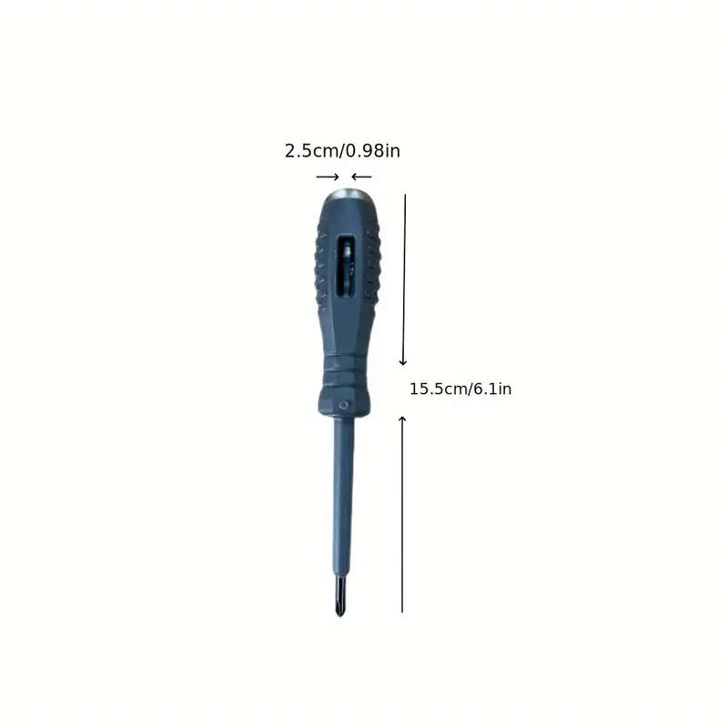 1pc Smart LED Dual-Light Voltage Tester with Screwdriver Head High Brightness Non-Rechargeable Batte