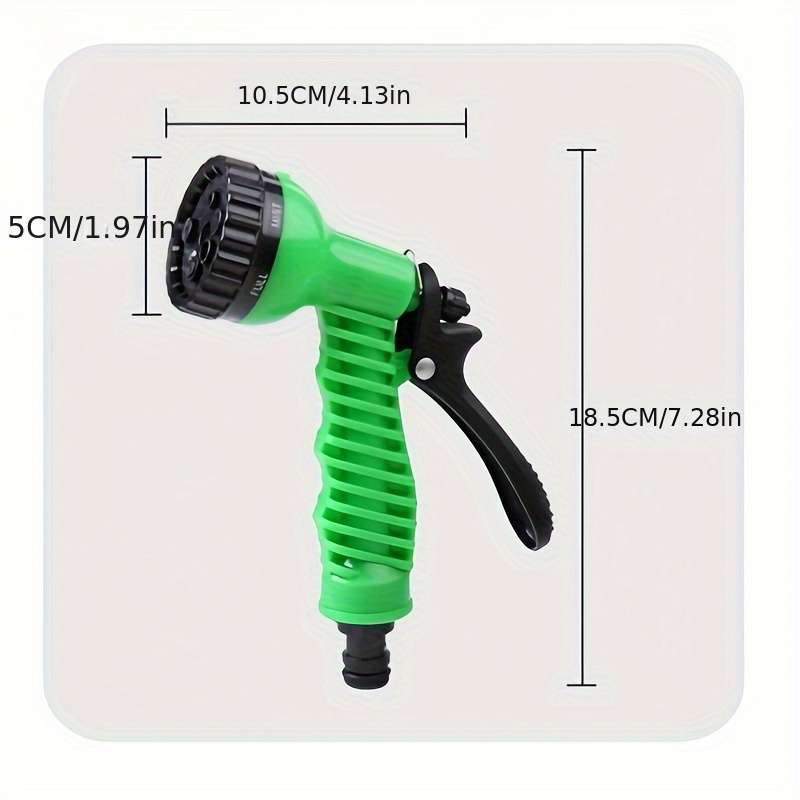 2Pcs Green Garden Hose Nozzle Adjustable Water Pressure