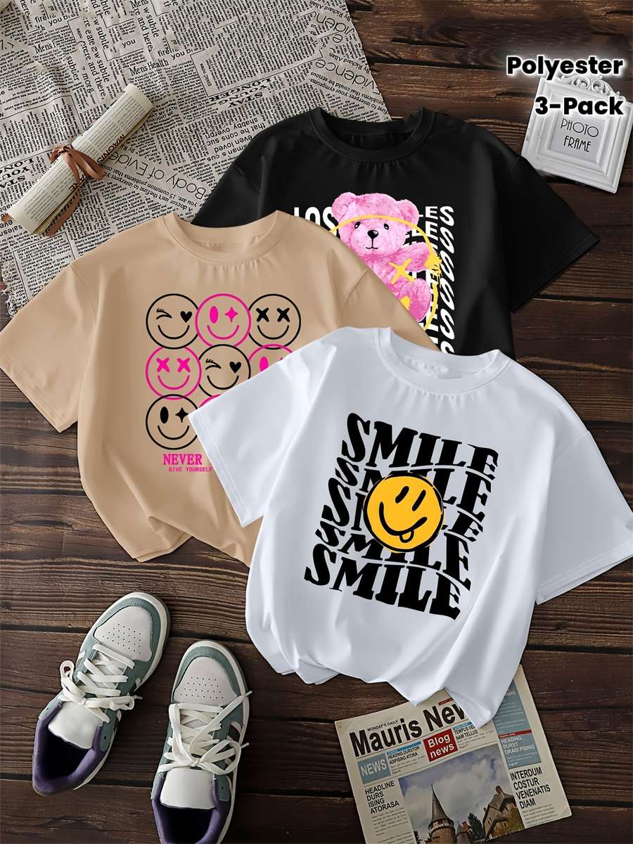 Womens T Shirt Color Black White Apricot Sizes