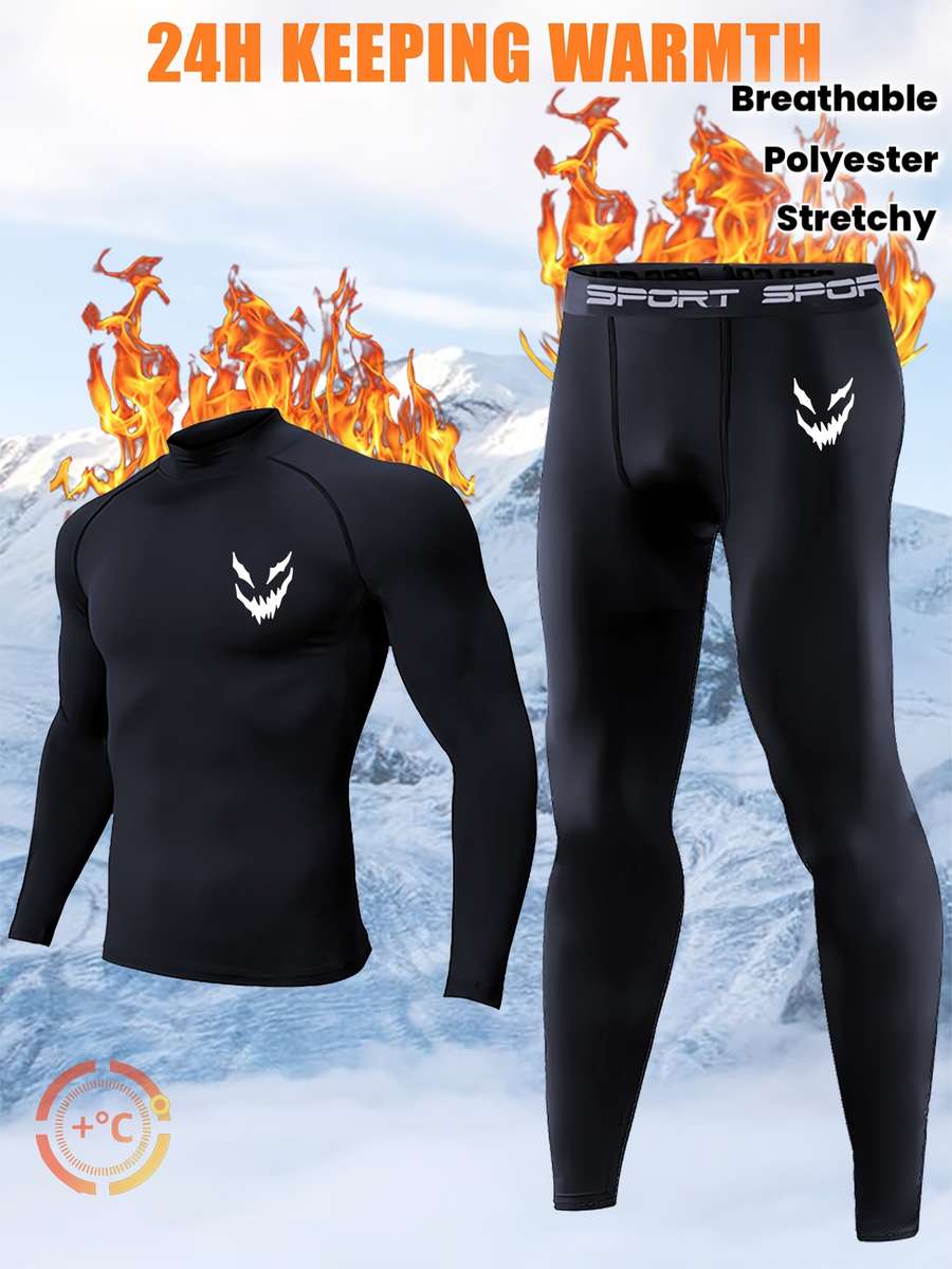 Thermal Underwear Color Black Sizexxl