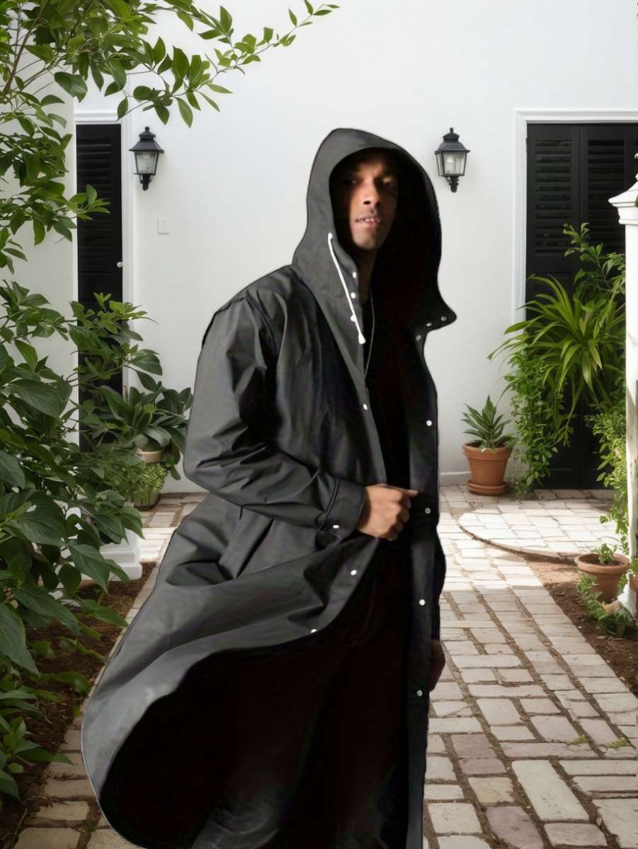 Raincoat Black Size Asian Onesize