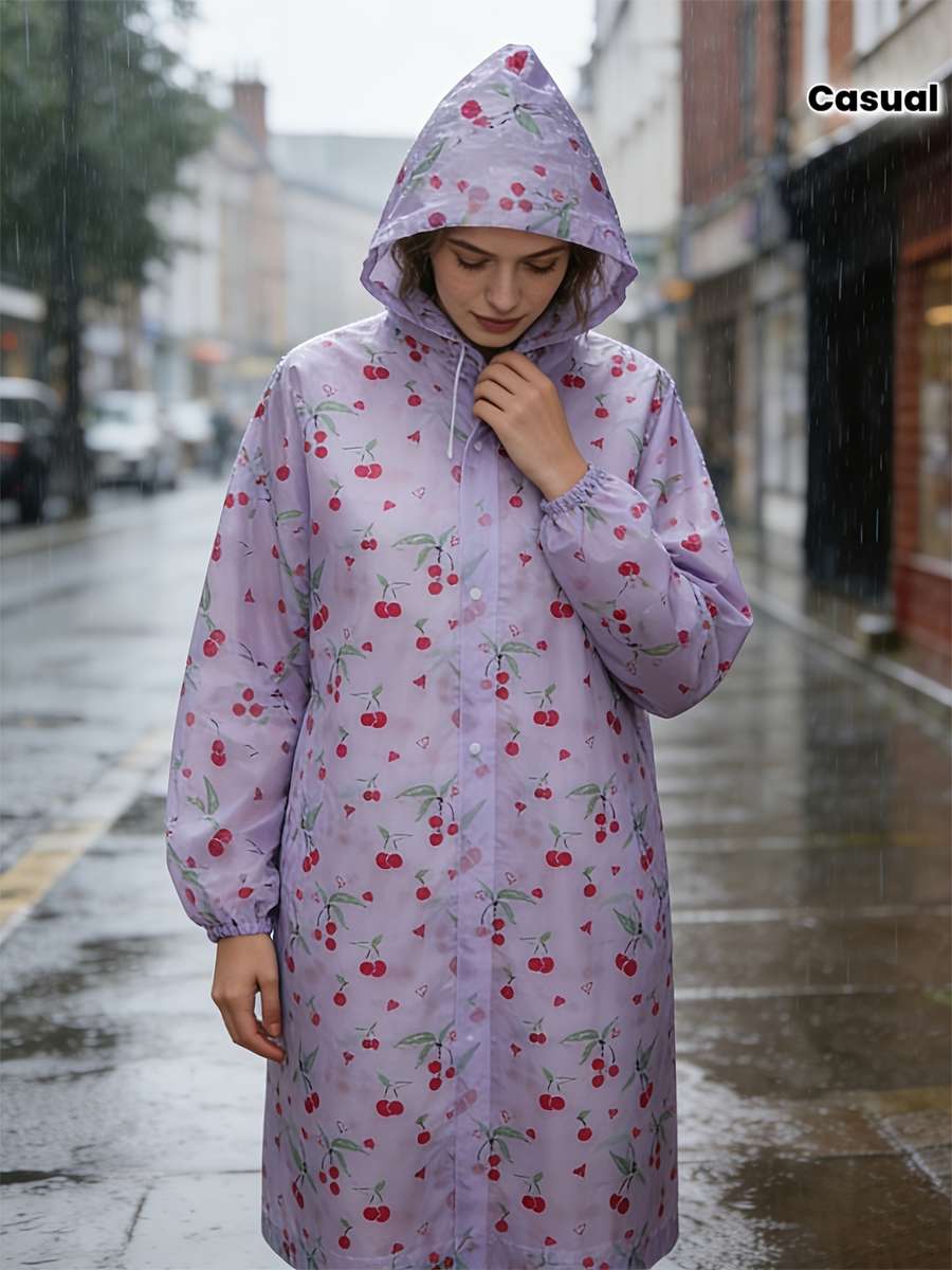 Raincoat Lavender Size Asian Onesize