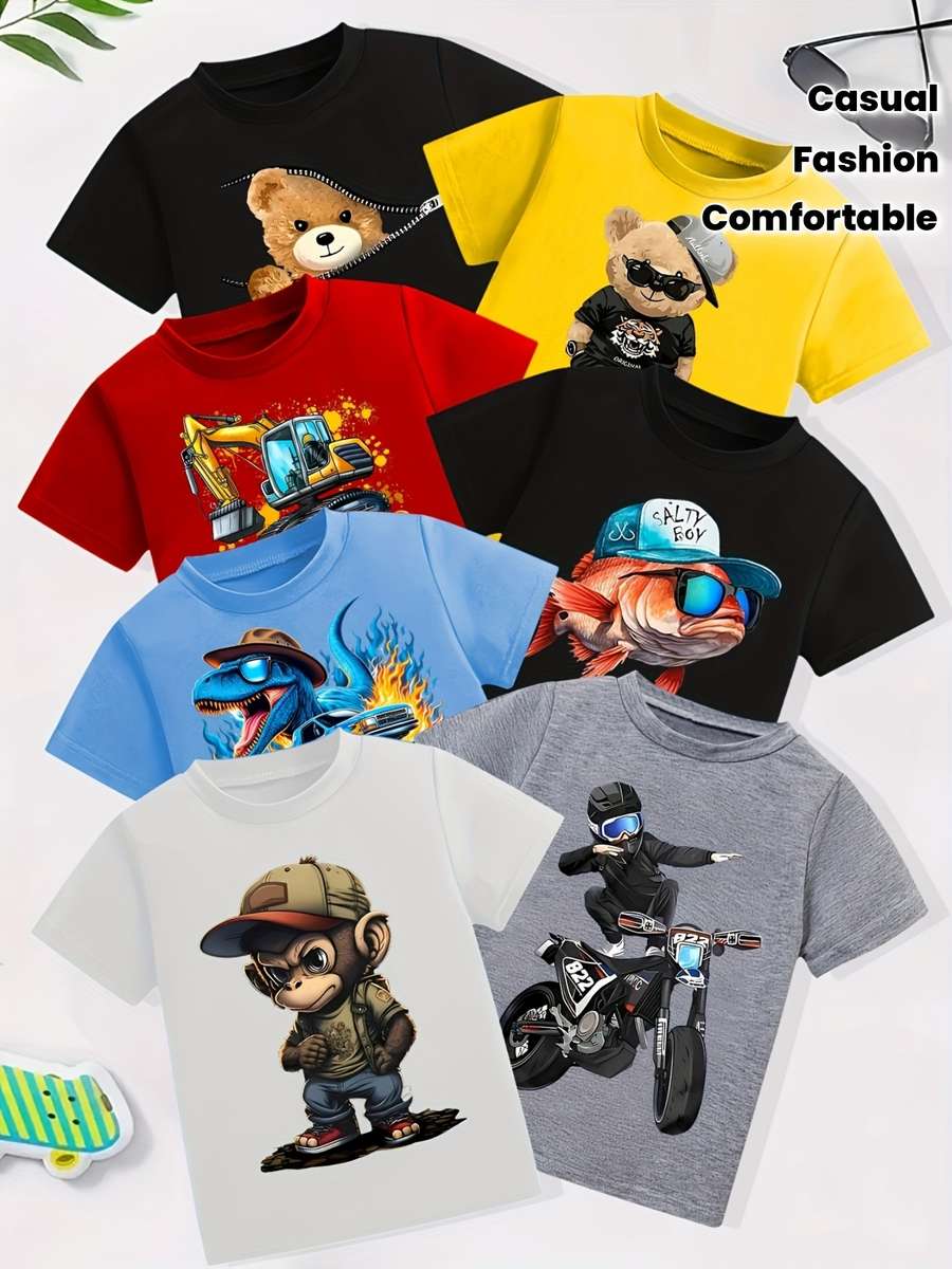 Boys T Shirt Color Mixed Color Size5-6Y