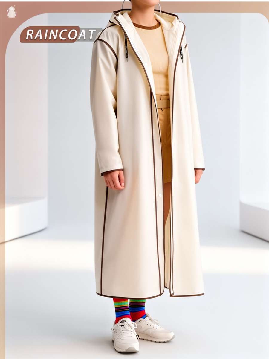 Raincoat M Beige Size Asian L
