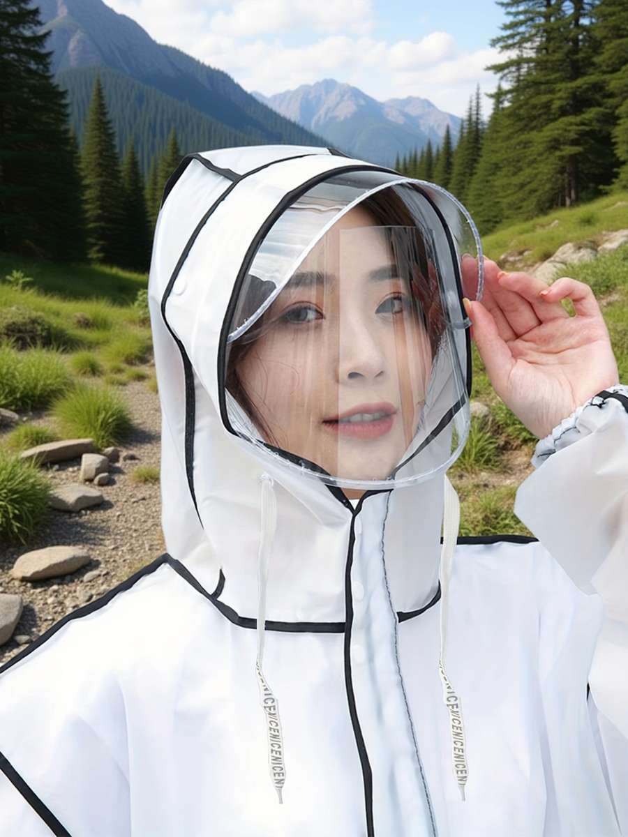 Raincoat Transparent Size L