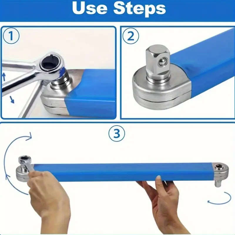 15 Offset Impact 3/8 Extended Wrench Socket Tool Set