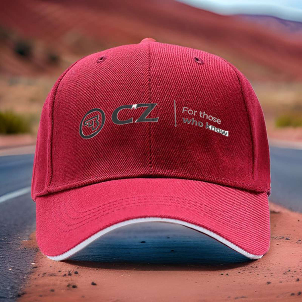 Adjustable Sports Cap Black with CZ Logo Stylish and Comfortable Headwear