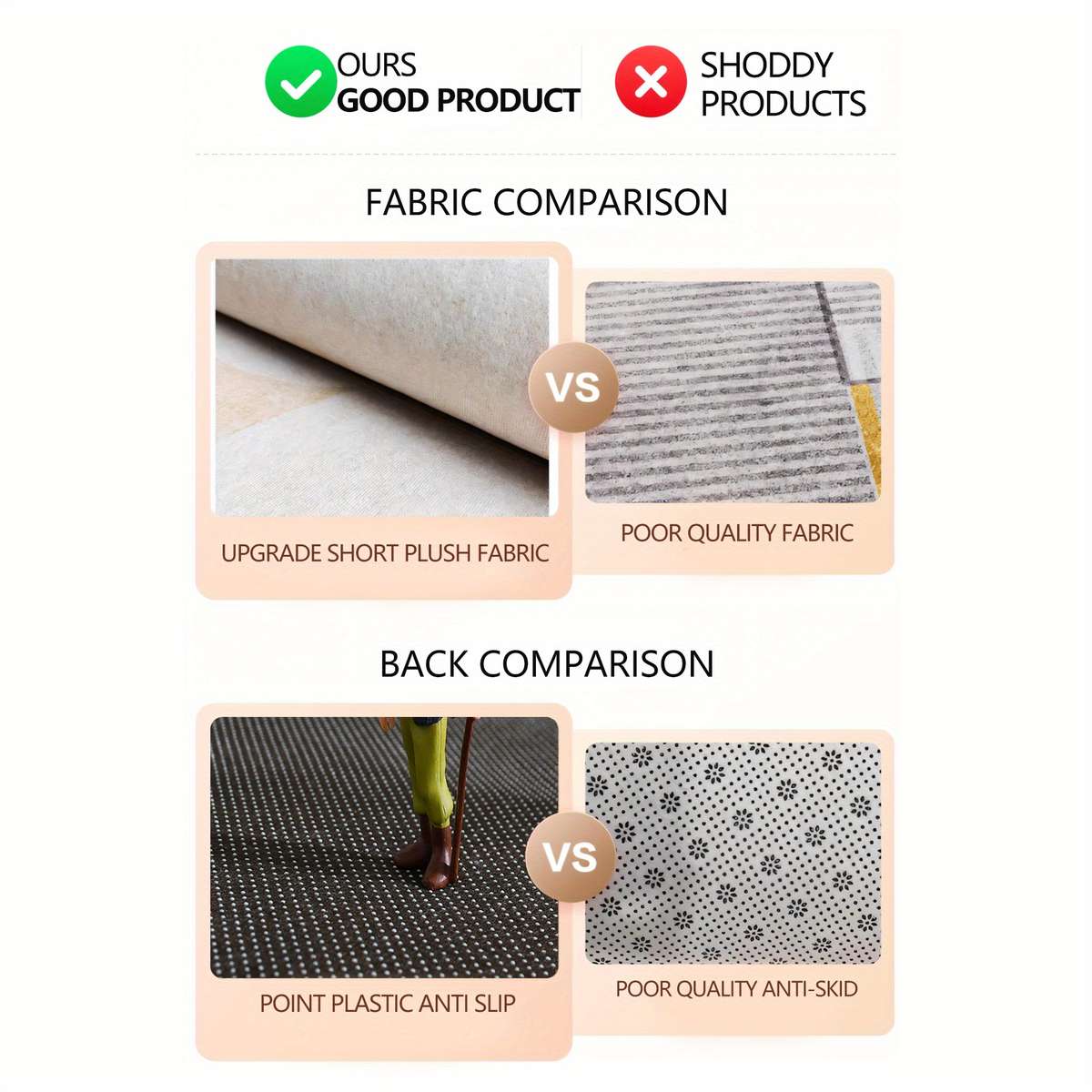 1Pc 40x60cm 15.74x23.62inch Floor Mat