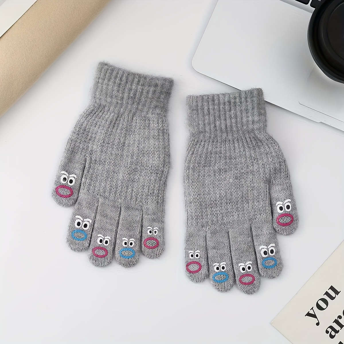 1 Pair Yellow Warm Gloves