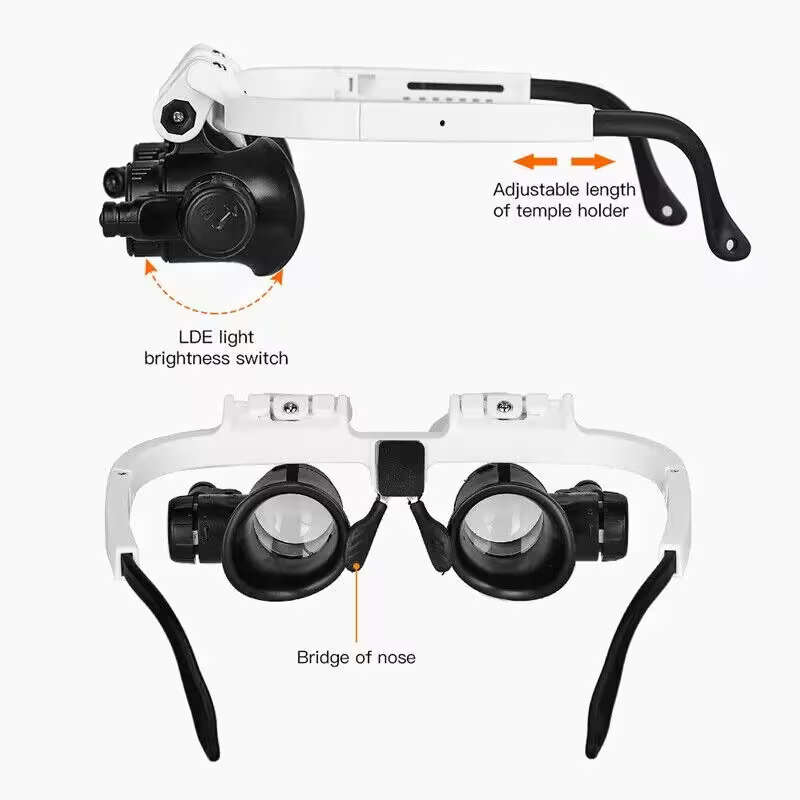 2XLED Watch Jewelry Restoration Magnifying Lamp