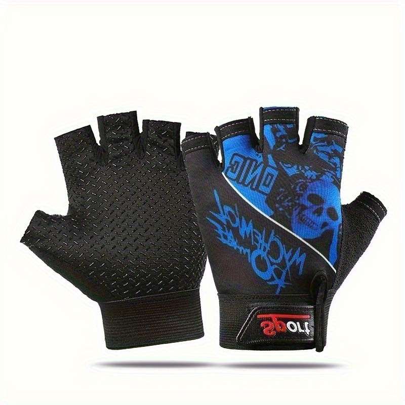 1 Pair Blue One Size Outdoor Sports Gloves