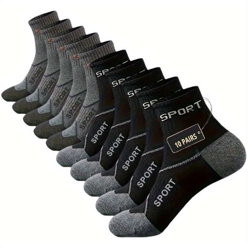 10 Pairs Dark Gray One Size High Elastic Socks
