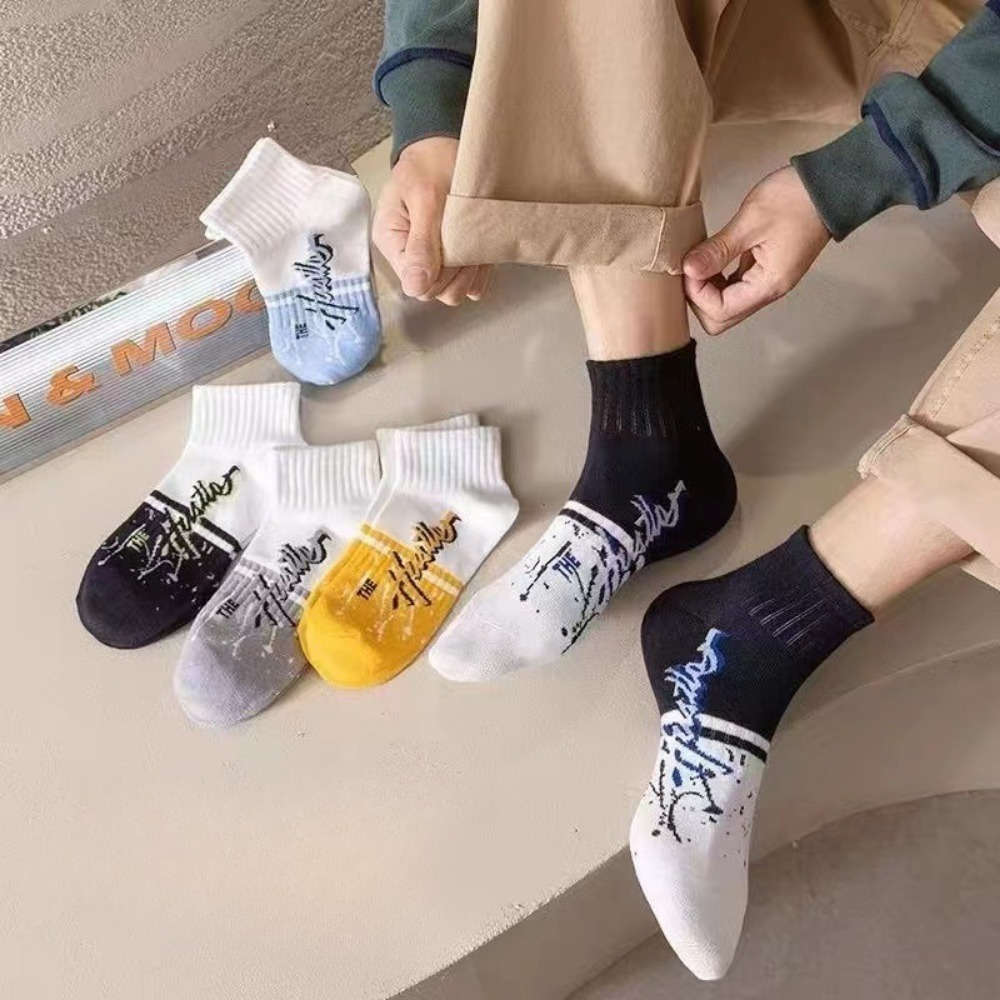 6 Pairs Of Random Mixed Colors One Size High Elastic Socks