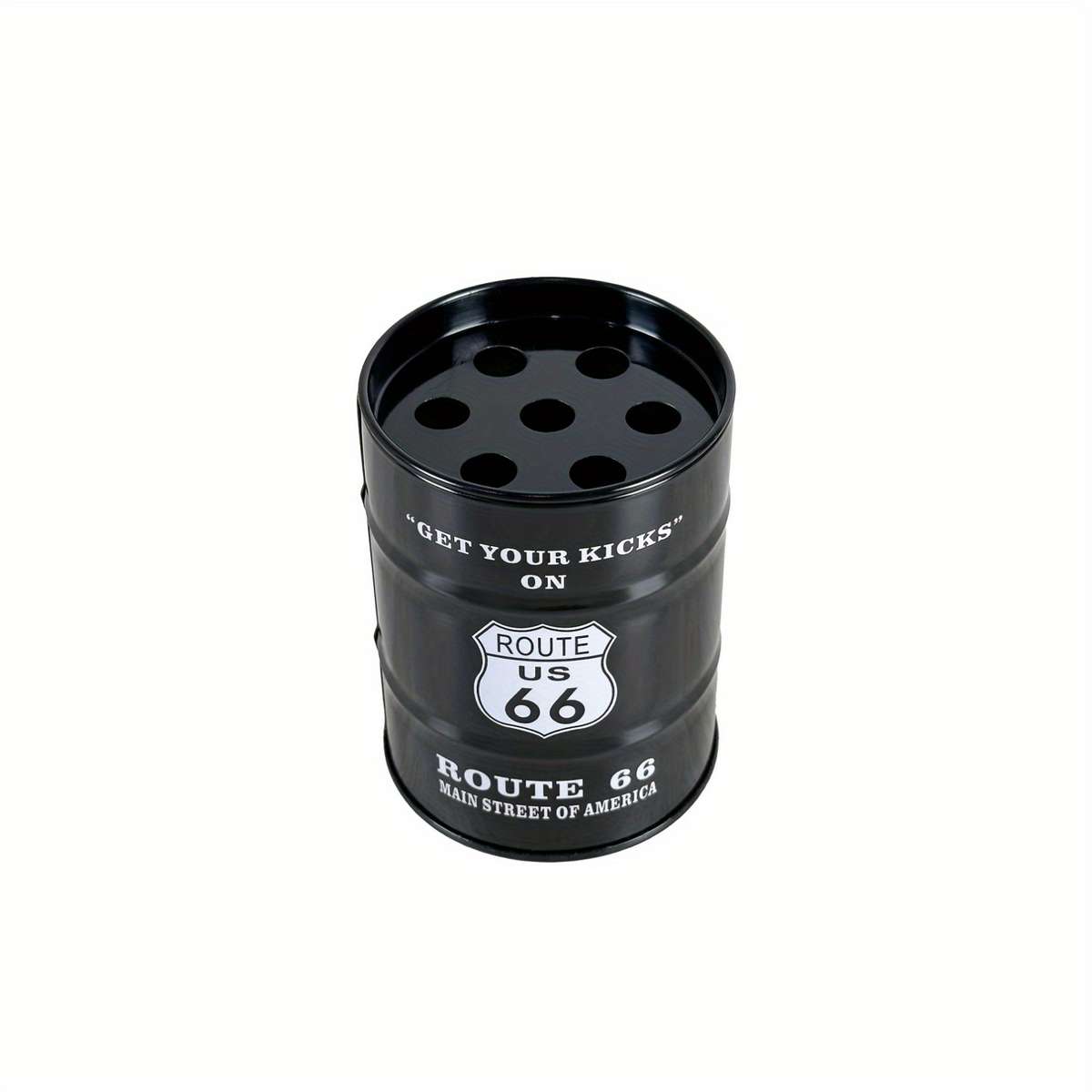 1pc Vintage Route 66 Metal Ashtray Retro Rectangular Decorative Tin with Get Your Kicks Des