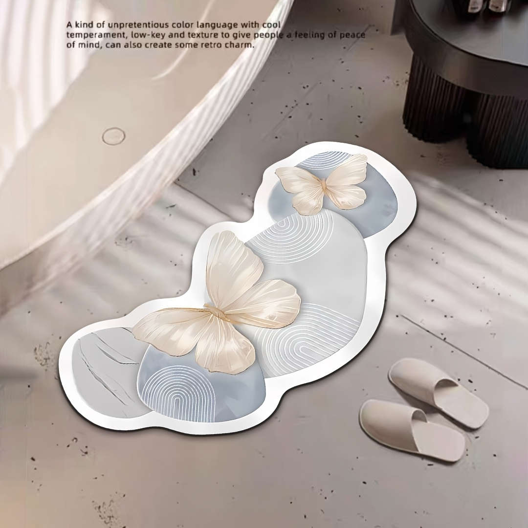 Cream Blue 50x90cm Floor Mat