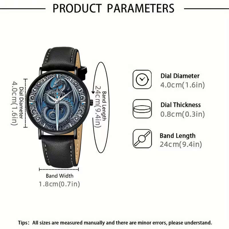 Sophisticated Men s Fashion Watch with PU Leather Strap