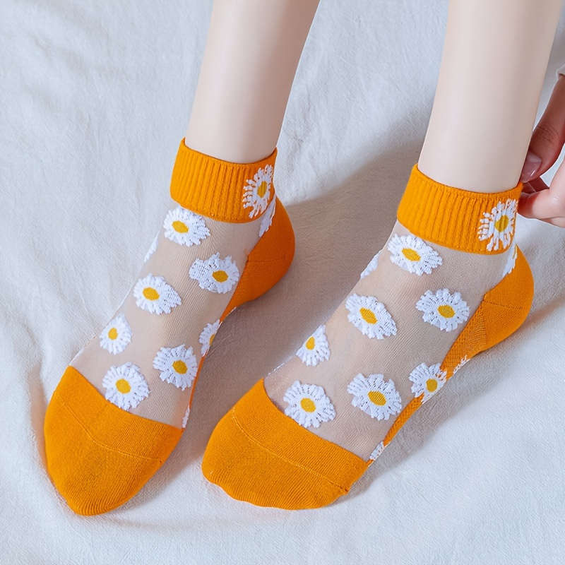 5 Pairs Of Random Colors One Size High Elastic Socks