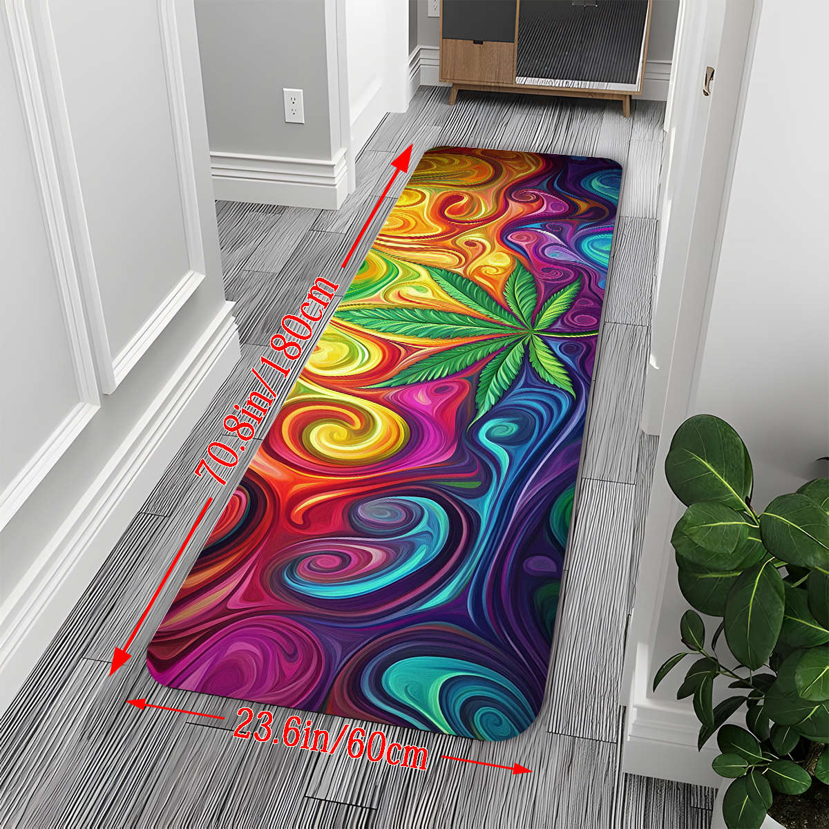 1Pc Mixed Color 24x118inch 60x300cm Floor Mat