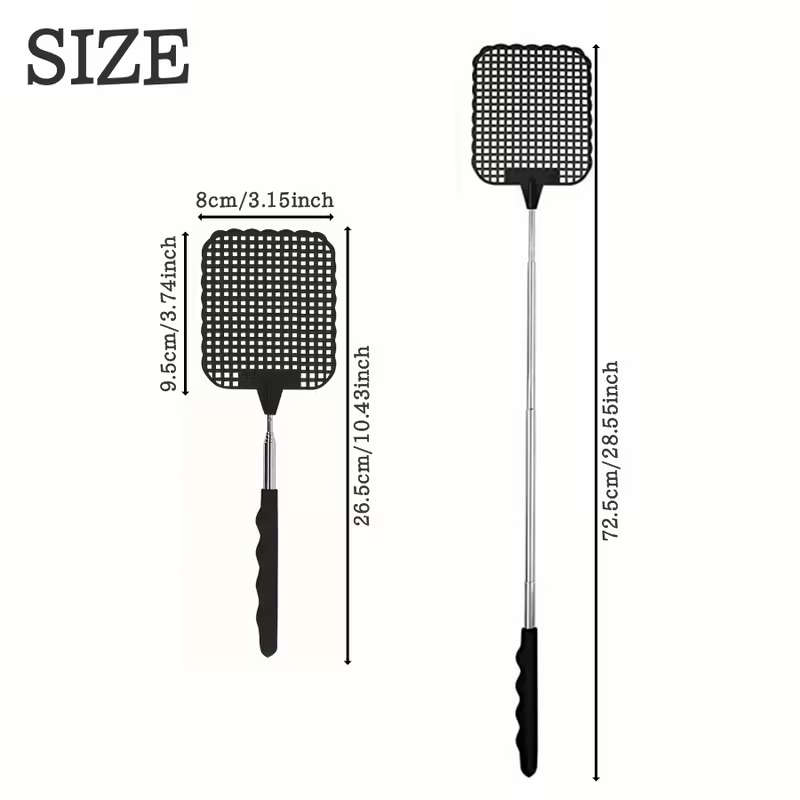 1 Retractable Stainless Steel Fly Swatter