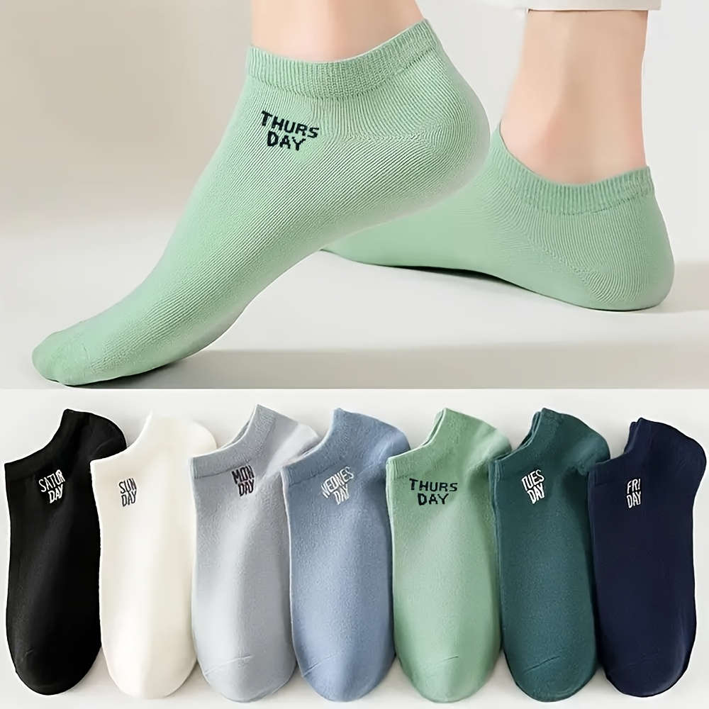 7 Pairs Of Mixed Colors One Size High Elastic Socks