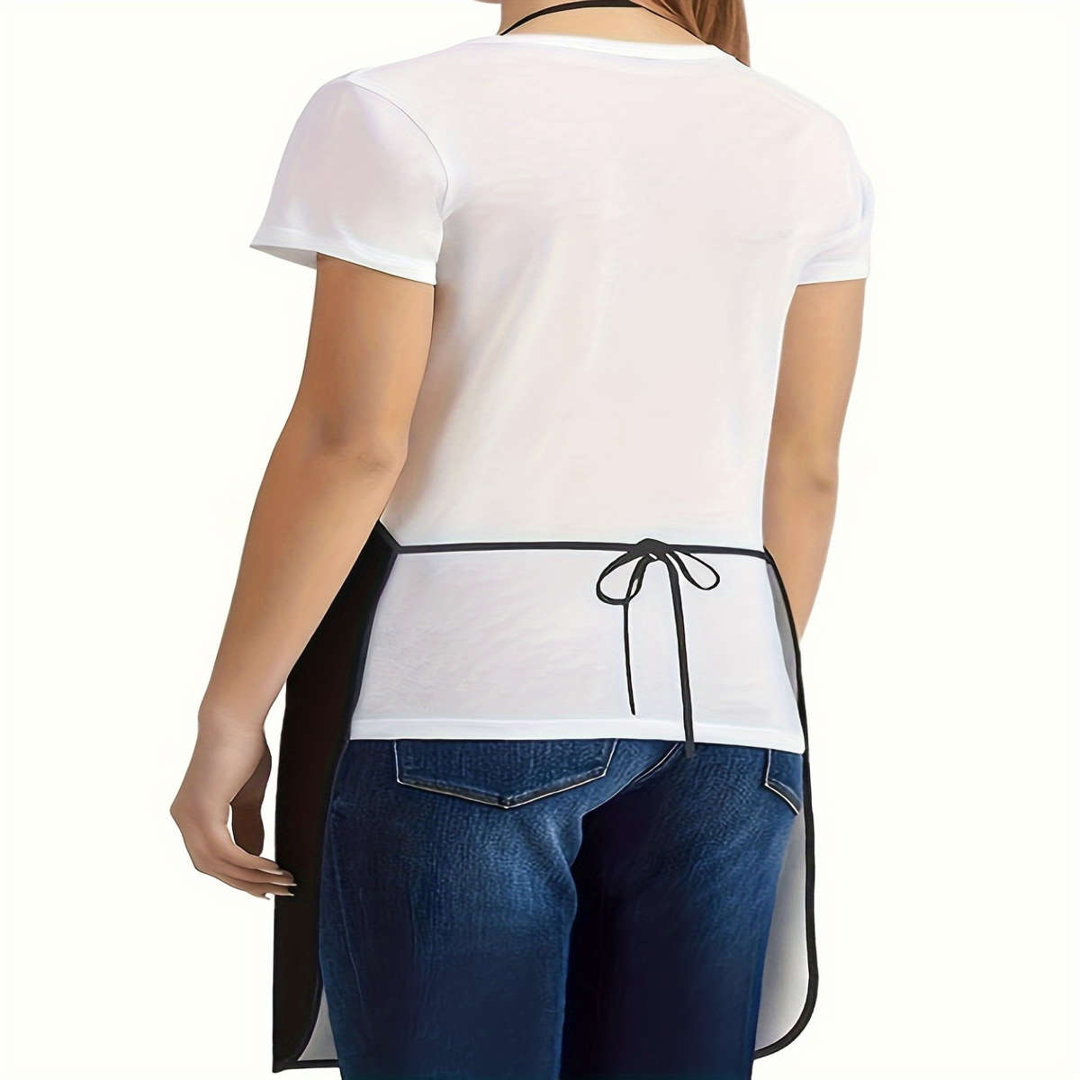 1pc Sleeveless Polyester Apron with Body Print for Home Kitchen Baking 100% Polyester Work Ap