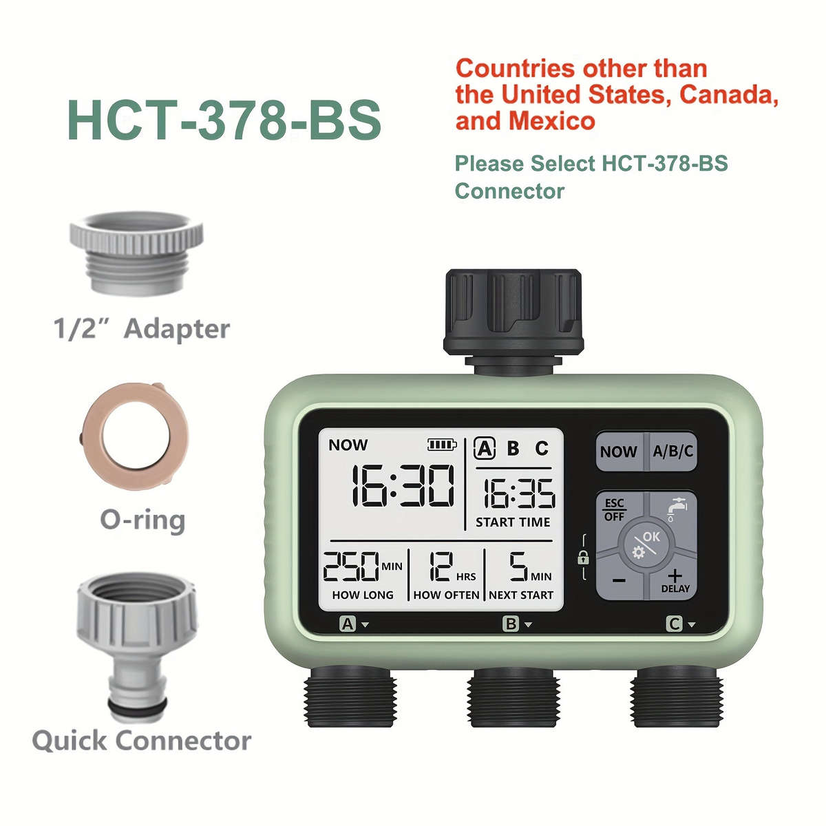 Water Timer Adjustable 3Mode Program Control