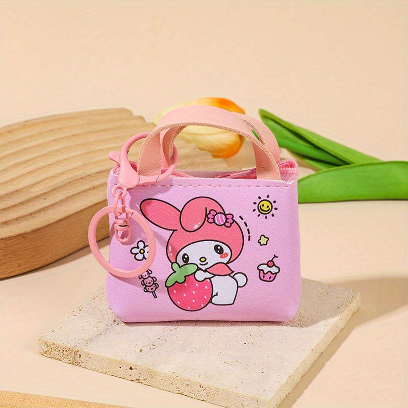 1pc Cute Coin Pouches Wallets with for hello kitty Pudding Dog Bunny Designs Portable Keychai