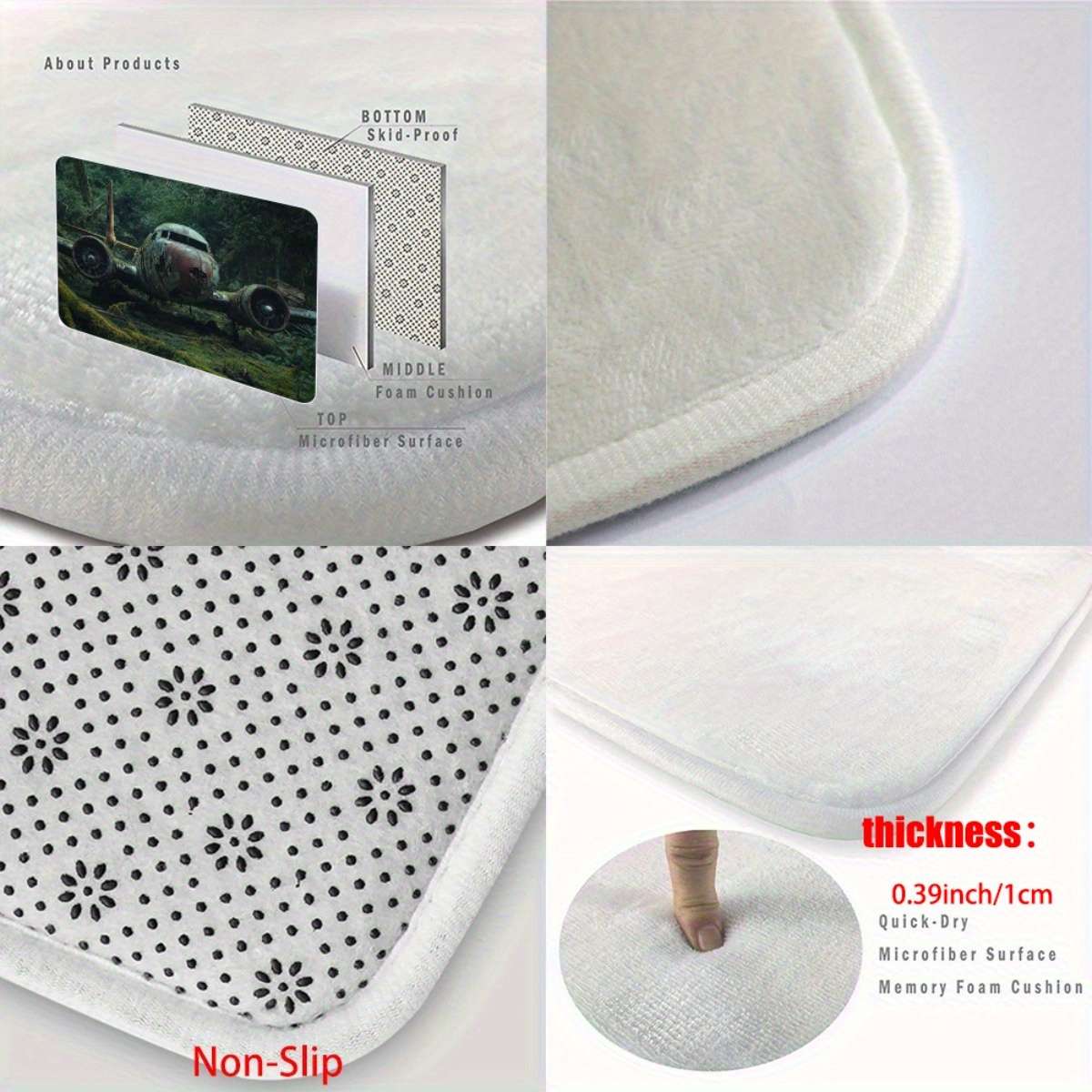1Pc 60x90cm 23.6x35.4inch Floor Mat