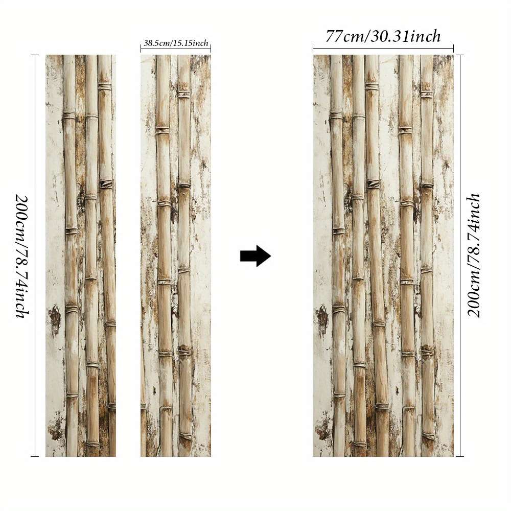 1Pc 95.0x209.8cm Door Window Sticker