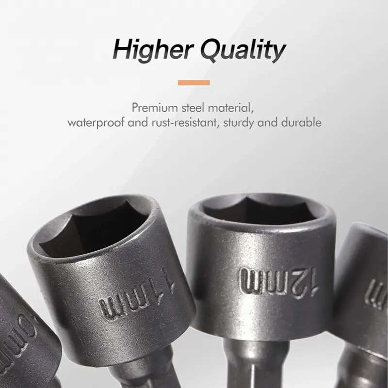 High Torque 14-Piece CR-V Steel Socket Set