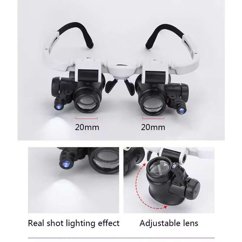 2XLED Watch Jewelry Restoration Magnifying Lamp