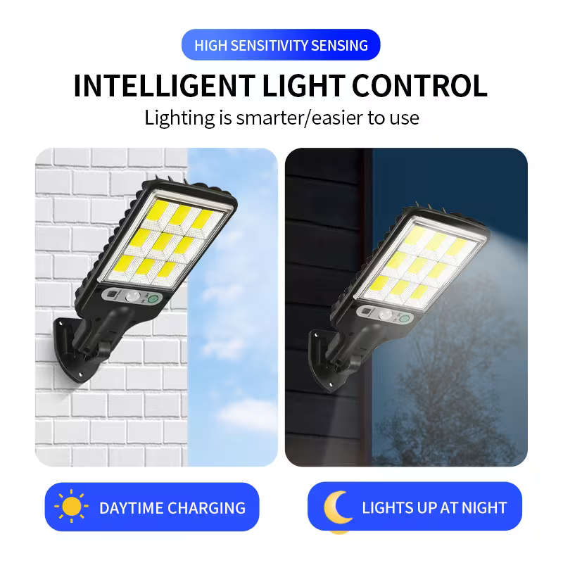 Solar Outdoor LED Street Light Motion Sensor Wall Mount Security Lamp