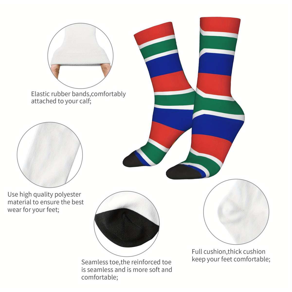 1 Pair Multicolor One Size Socks
