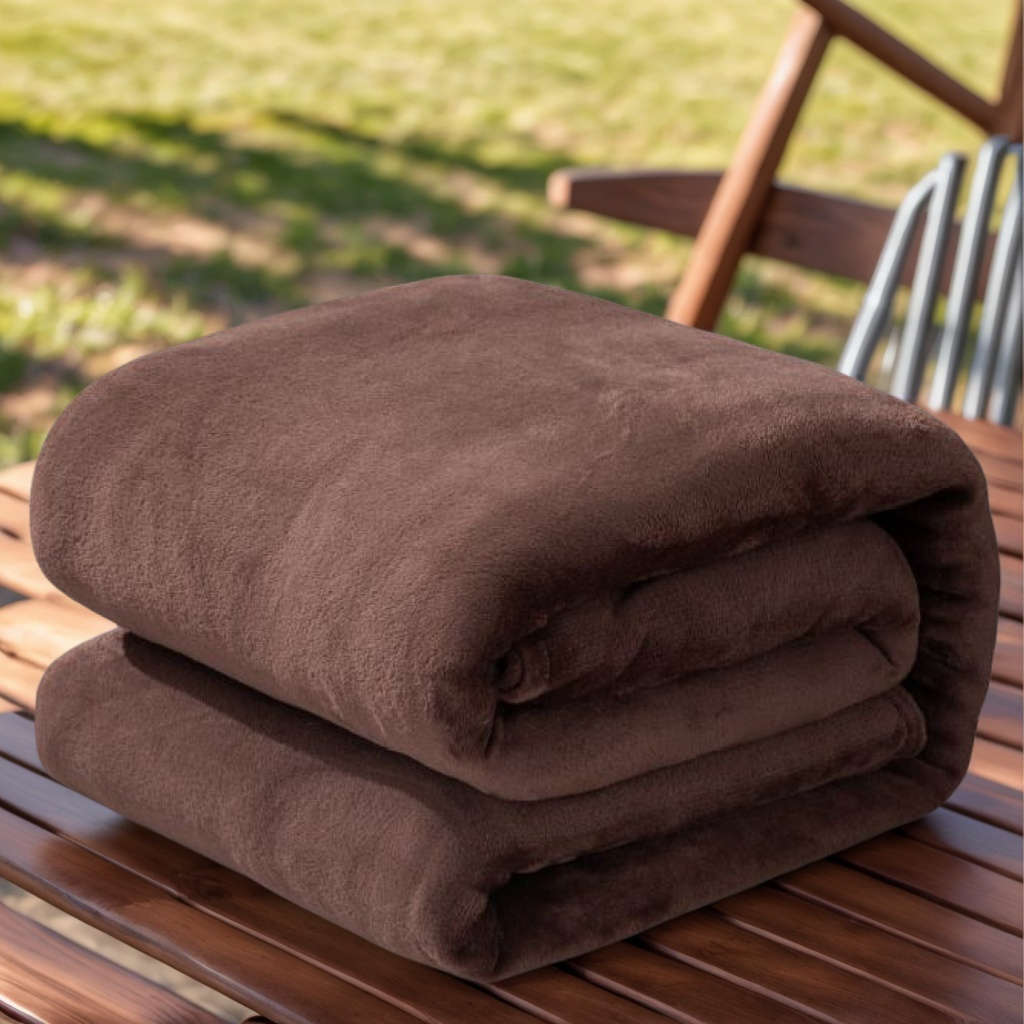 1ps Blanket Color Light Camel size 100x150cm