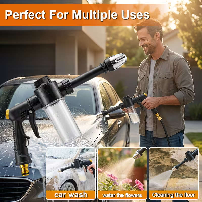 Powerful High-Pressure Water Gun with integrated Soap Dispenser