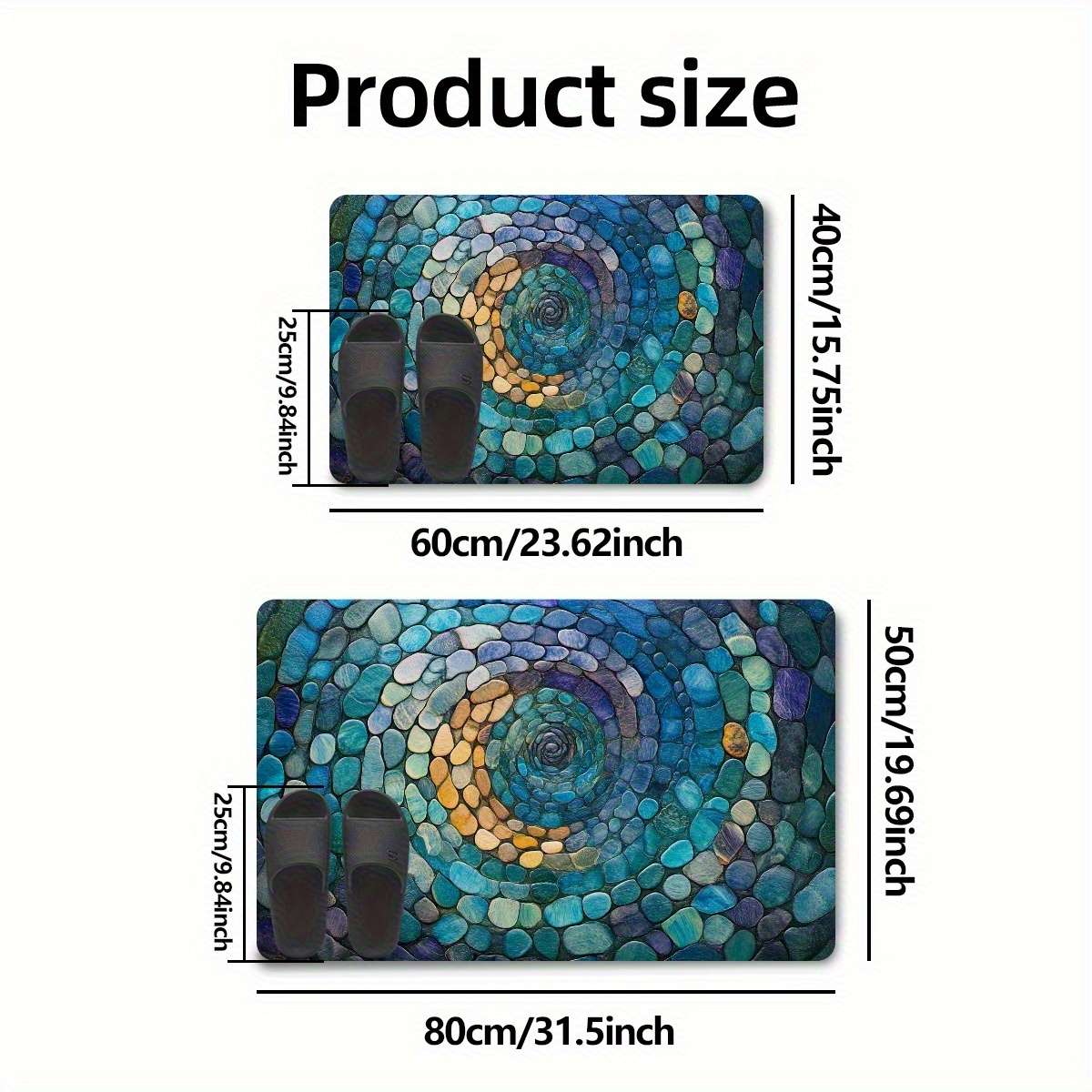 1Pc 40x60cm 15.74x23.62inch Floor Mat