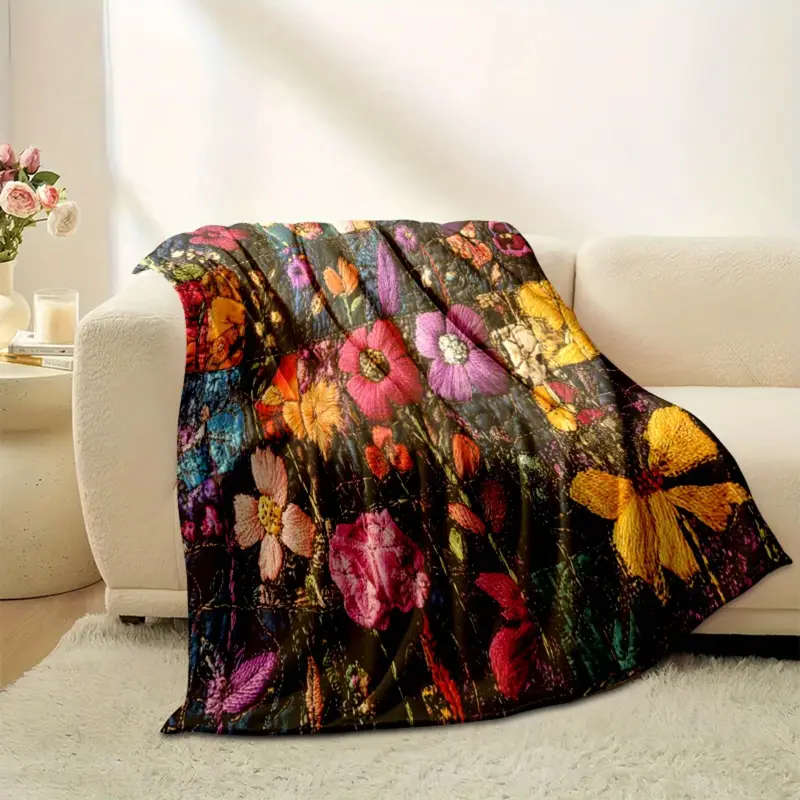 1 Vintage Floral Patchwork Quilt 150*200cm