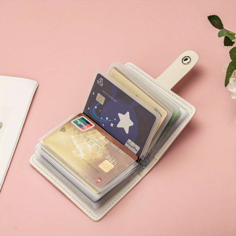 1pc Mickey Card Holder ID Storage includes 20 card slots and 2 document slots suitable for st