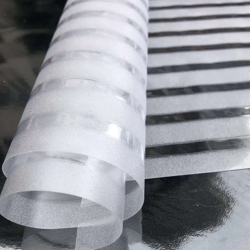 Frosted Stripe Privacy Window Film With Static Adhesive 30cm*1m