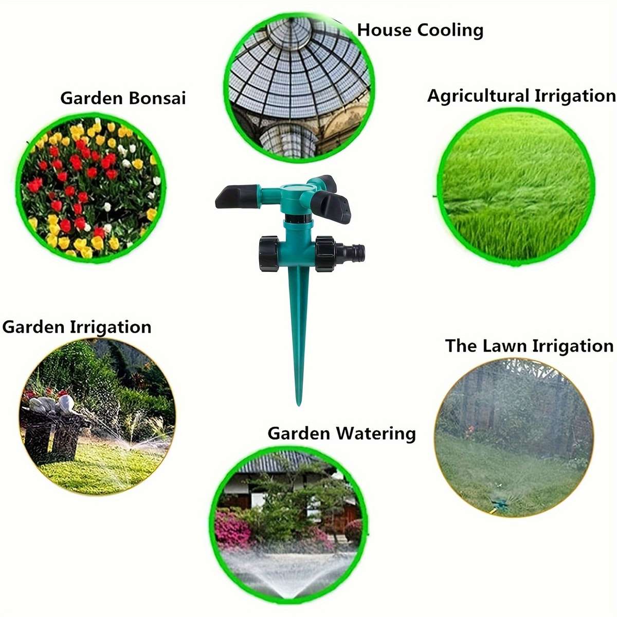 4Pcs Rotating Lawn Sprinklers