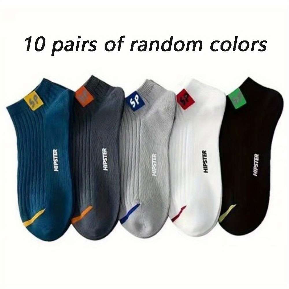 10 Pairs Of Random Colors One Size High Elastic Socks