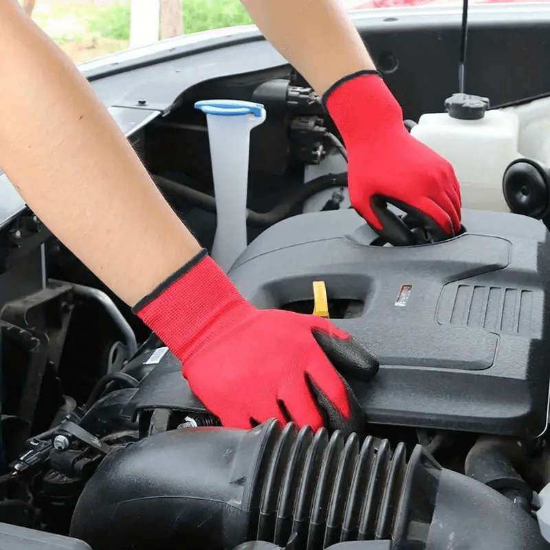 10 Pairs 42g Red And Black Rubber Gloves Quality Multi Purpose Work Gloves