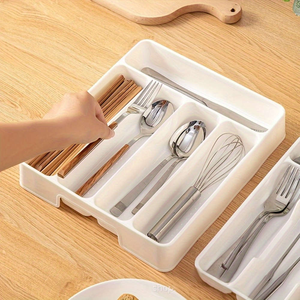 1pc Durable Utensil Organizer Box 1pc Multi-Compartment Kitchen Utensil Organizer Durable P