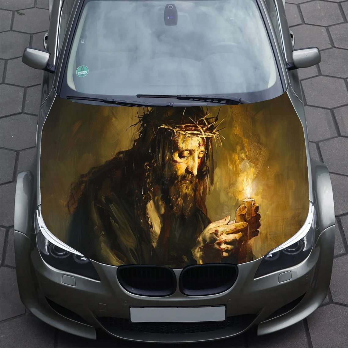 1pc Black Jesus Christian Themed Stickers