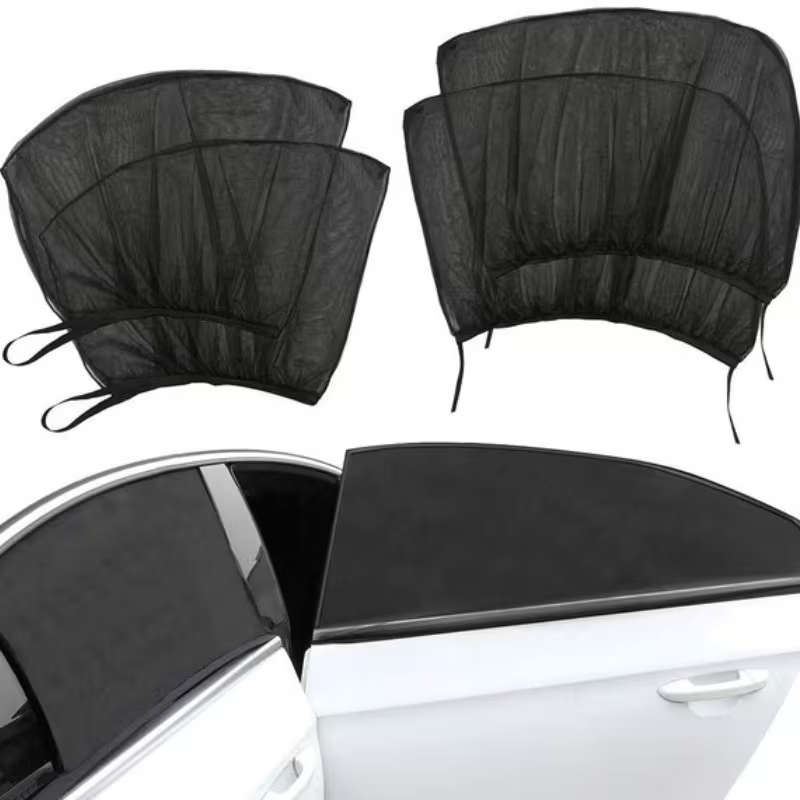 4-Piece Pack Of Black Mesh Car Window Screen