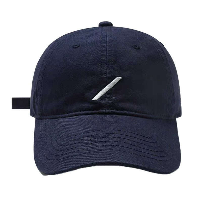 Korean Style Embroidered Baseball Cap For Women Adjustable Lightweight Soft Top Dark B