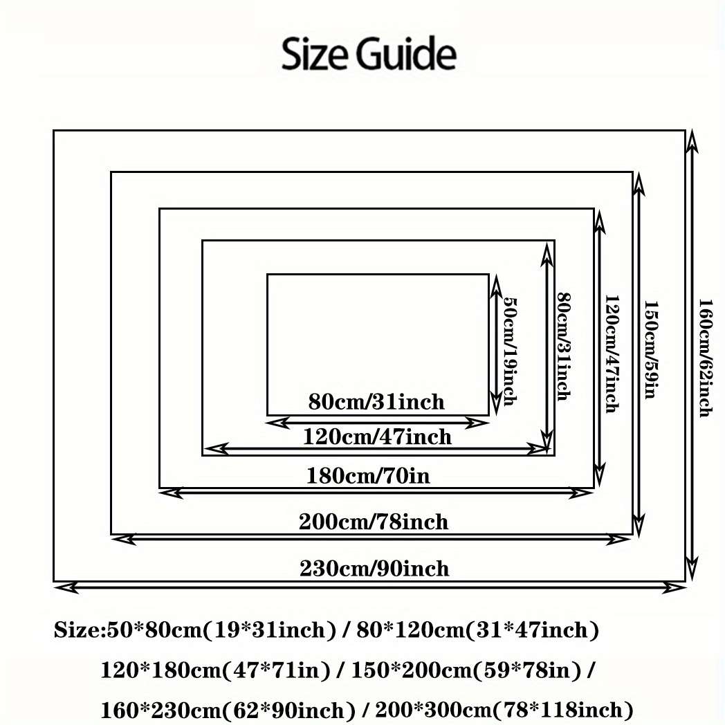 1Pc 200x300cm 78x118inch Floor Mat