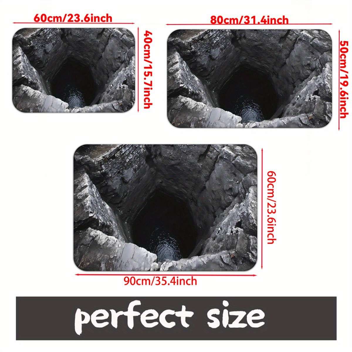 1Pc 23.6x35.4inch 60x90cm Floor Mat