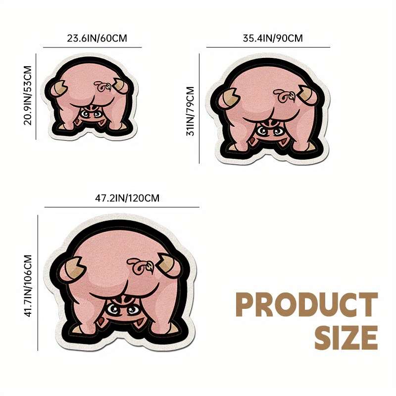 1Pc 47.2x41.7inch 120x106cm Floor Mat