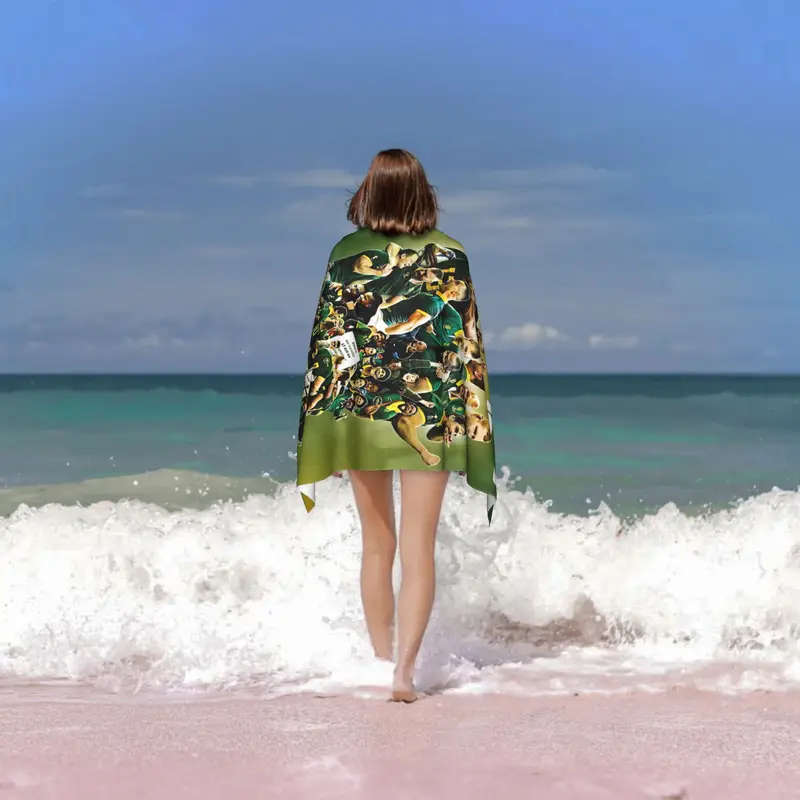 CHAMPIONS Beach Towel - Soft Microfiber, Windproof & Warm, Perfect for Beach